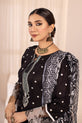  Black Embroidered Linen Suit