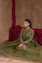 Green Pakistani Party Wear Dress