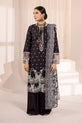 Heavily Black Embroidered Linen Suit